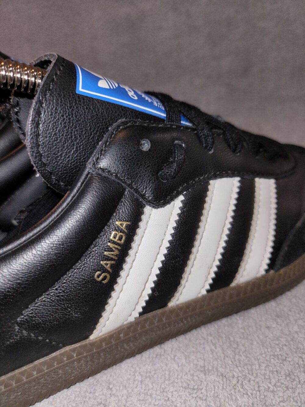 Adidas Samba OG Men's Size 8.5 Black White Brown Gum B75807 Sneakers (#1872) - Picture 13 of 16